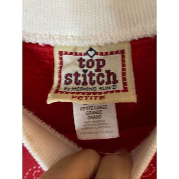 Vintage topstitch by morning sun, women’s chickadee bird pull over sweater, size - Picture 4 of 4